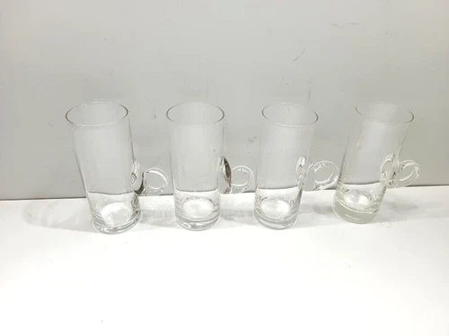 (4)  Vintage Lenox Hand Blown Irish Coffee  Clear Lead  Crystal Liquor Glasses