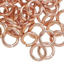Jump Ring, Copper, 100 Anodized Aluminum 12 Gauge 12mm Round with 7.9mm ID