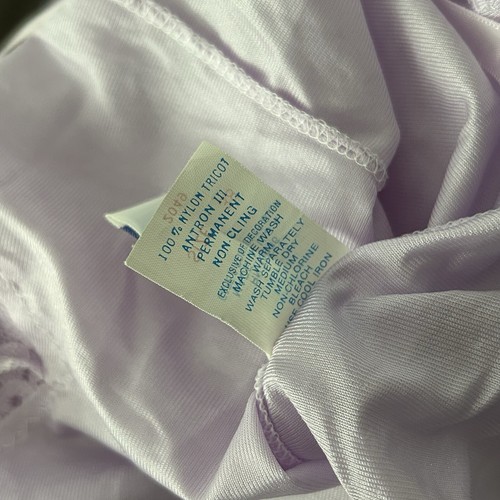 Vintage Avon Fashions Light Purple Antron Nylon Lace Trim Slip Dress Size 38 90s - Picture 10 of 10