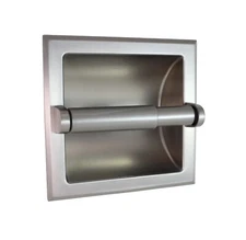 Brushed Nickel Wall Mounted Heavy Duty Recessed Toilet Paper Holder