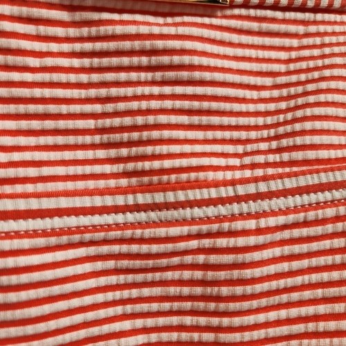 Lauren Ralph Lauren Peach White Swim Top 20W Seersucker Wired Padded Ruffle - Picture 9 of 14