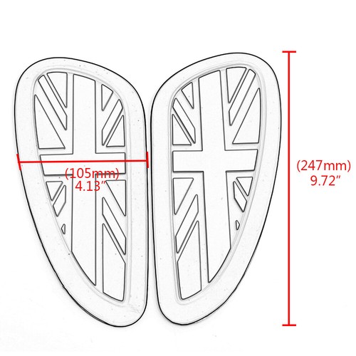 Rodilleras protectoras universales para tanque de combustible gasolina Union Jack para Triumph Honda 3 piezas - Imagen 2 de 16