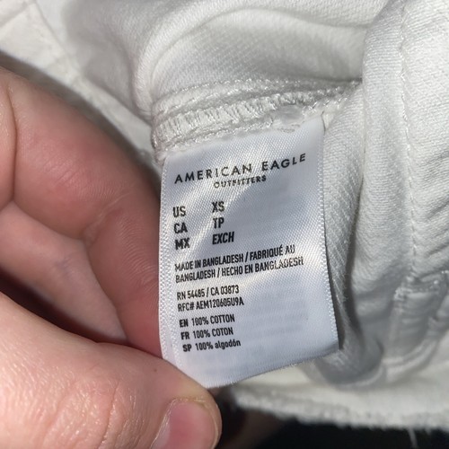 American Eagle denim jacket womens Light  Cropped Distressed Cotton Size XS - Picture 4 of 4