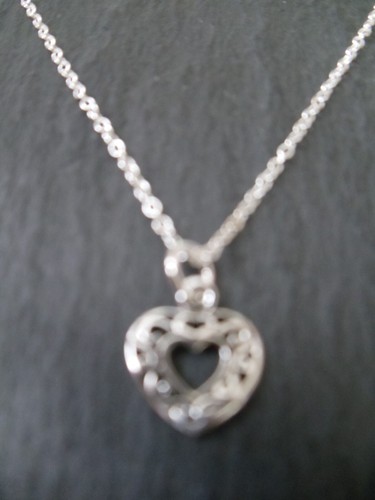 Small Heart Pendant 925 Sterling Silver 18" Chain Necklace Love Gift Bag or Box - Picture 8 of 9