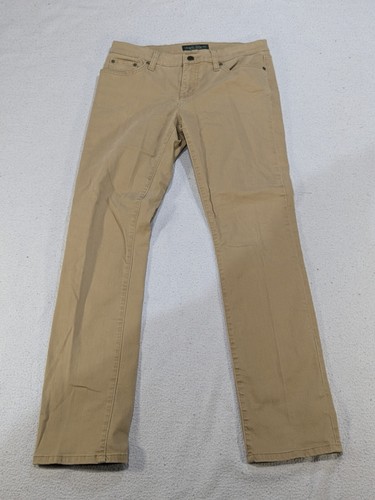 Lauren Ralph Lauren Khaki Jeans Modern Straight Denim Größe 4 Medium Rise 30x31