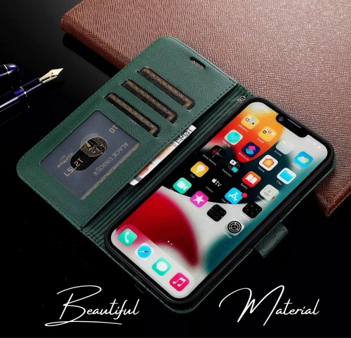 One Day Deal! iPhone 14 PRO MAX CASE Leather USA Wallet Heavy Duty FLIP CASE ... - Picture 6 of 8