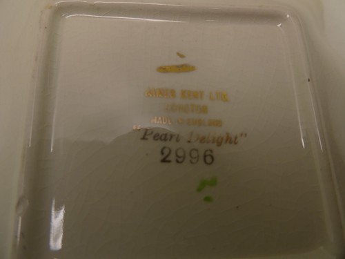 ART DECO JAMES KENT LONGTON POTTERY PLATE PEARL DELIGHT FLORAL ALLOVER CHINTZ - Picture 5 of 6