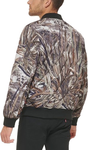 Levis 4-WAY Stretch Diamond Quilted Bomber Jacket Real Tree Size 2XL NWT $225 - Picture 2 of 7