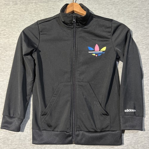 Adidas Originals Adicolor Black Superstar Track Jacket With Red Yellow Blue XS - Picture 1 of 7