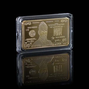 Wr Usa Fifty 50 Dollar Bill Federal Reserve Note 999 Gold Bullion Image Is Loading Wr Usa Fifty 50 Dollar Bill Federal Reserve