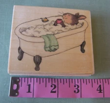 Vintage Holly Pond Hill, Uptown Rubber Stamps Bubble Bath , VERY RARE
