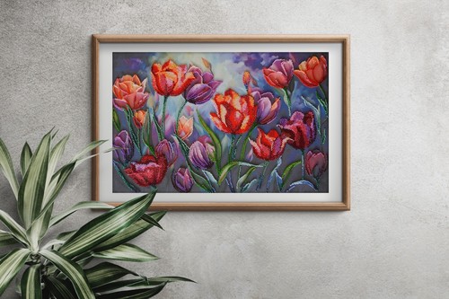 DIY Perlenstickerei Kit Inspirierende Palette Blumen Nähen Nadelspitze Perlenarbeit - Bild 10 von 15