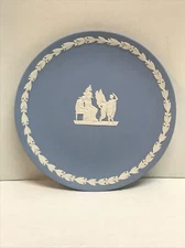1983 Wedge Wood Blue Jasperware 6 1/2" Plate British Telecom International
