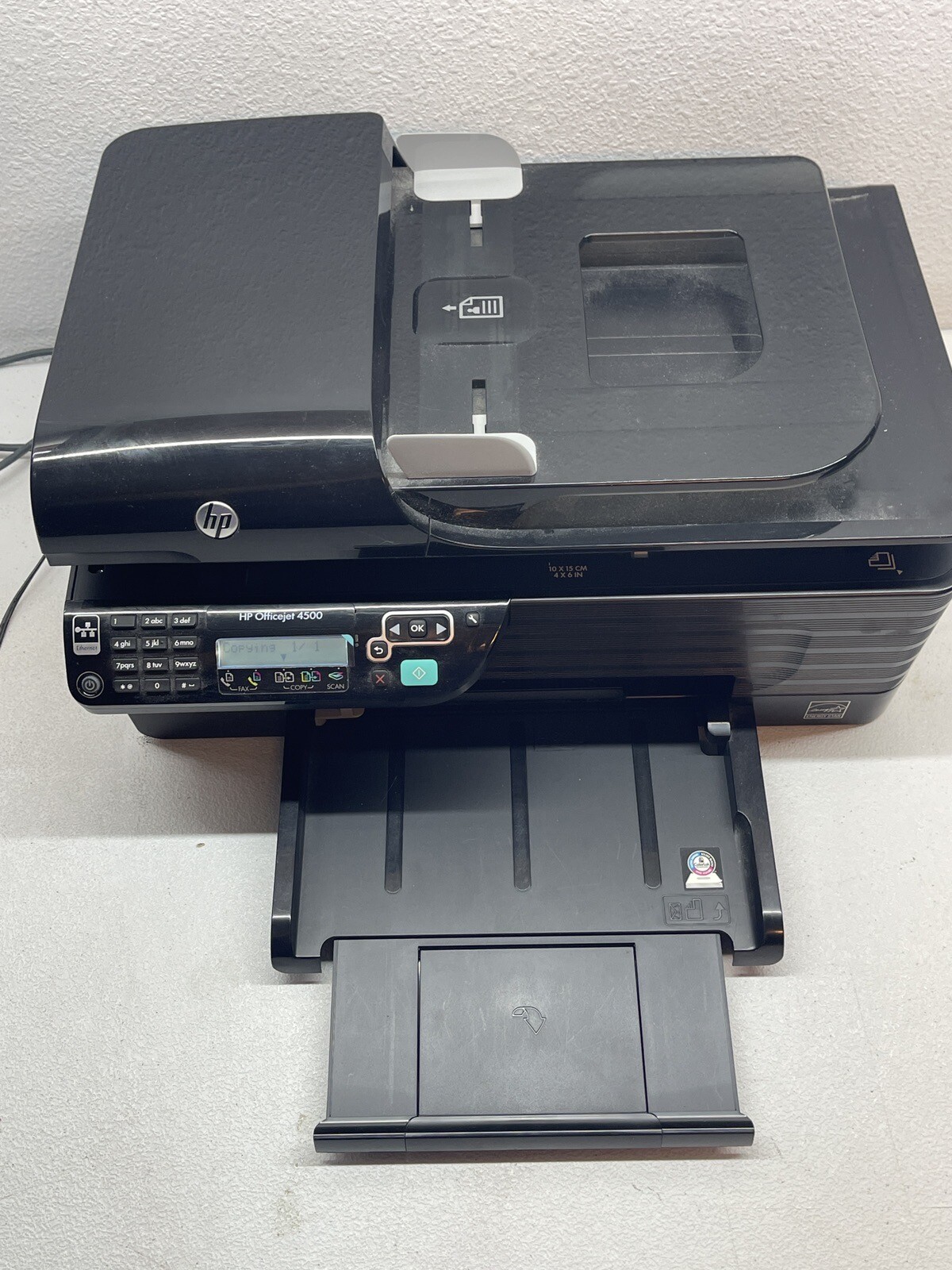 Hp Officejet 4500 Wireless Printer Low Page Count Needs New Ink eBay