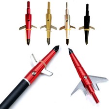 Hunting Archery Arrowhead 100 Grain Broadheads Compound Bow Point