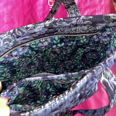 New Vera Bradley Disney Mickey Minnie Mouse Flirty Purple Floral