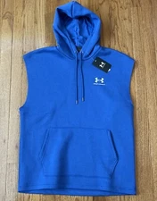 Under Armour Men's UA Icon Fleece Sleeveless Hoodie 1389344-432 NWT Large