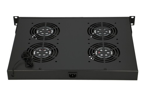 Panel wentylatora 19", 4 wentylatory, z termostatem Extralink - Zdjęcie 4 z 6