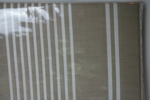Restoration Hardware Ashford Sham Standard White Beige Ticking Pinstripe Buttons - Picture 3 of 8
