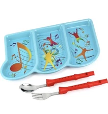 Urban Trend Kids Funwares Me Time Musical Dinner Plate & Utensil Meal Set