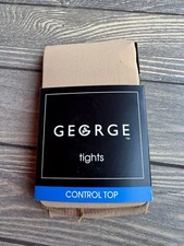 George Control Top Tights Camel Size 4 Soft Stretch Waistband Comfortable Fit