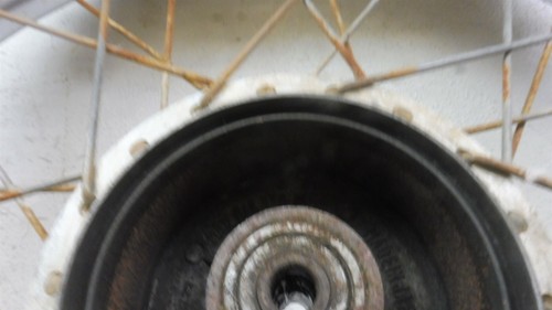 1976 Kawasaki KM100 Enduro K378-2) rear wheel rim 18in - Picture 9 of 12