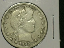 1909 better Barber Quarter        - about Fine    COMBINED SHIPPING    (AD7)
