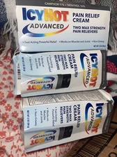 (3) Icy Hot Advanced Pain Relief Cream Camphor+Menthol, 2oz each Exp. 03/26