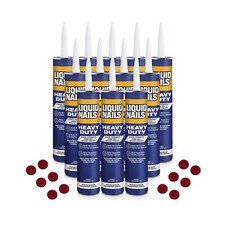 SchayCo 12 Pack Caulk Saver Caps with Case of 12 Liquid Nails LN903 Heavy-Dut...