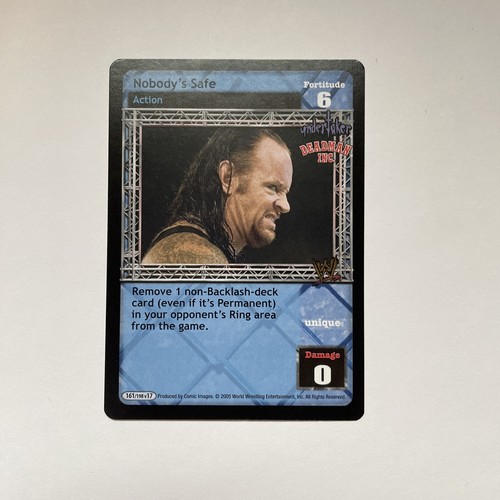 Nobody's Safe card for Deadman Inc Undertaker for WWE WWF Raw Deal card game ccg - Picture 2 of 5