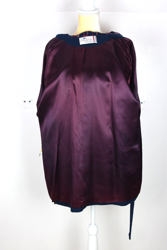 Vintage Pendleton Knockabouts Wool Navy Blue Coat Plaid Toggle Closure Hood Belt - Picture 6 of 9