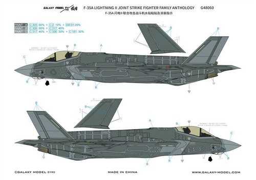 1/48 F-35A Lighting II Joint Strike Camouflage Mask & Decal for Tamiya 61124 - 第 11/15 張圖片