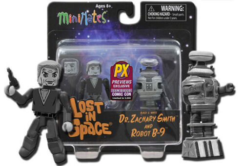 Lost in Space Black & White Minimate 2-Pack Dr Smith & B-9 Robot B9 Irwin Allen - Picture 2 of 2