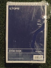 Tops Steno Book w/Assorted Colored Covers 6 x 9 Green Tint 80 Sheets 4 Pads/Pack