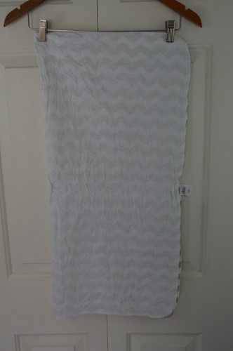 Circo Green White Chevron Baby Blanket Flannel Receiving Zig Zag Lovey - Picture 7 of 7