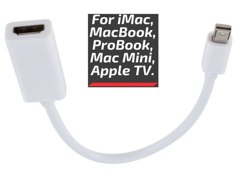 Mini Display Port DP Thunderbolt auf HDMI Adapter Kabel für Macbook Pro iMac NEU - Bild 2 von 12