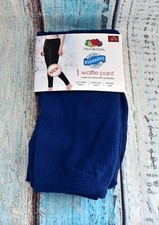 Women's Fruit Of The Loom Eversoft Waffle Thermal Pants XS, M Navy/Blue NEW
