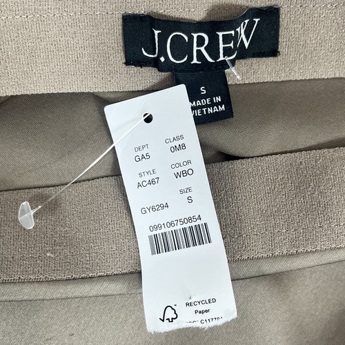 J.CREW NWT Women's Gwyneth Vintage Brown Slip Skirt SMALL AC467 - Picture 4 of 5