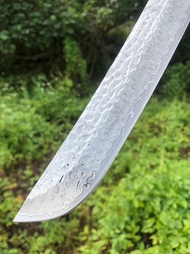 Bushido Katana Messer japanischen Stil VG10 Damaststahl Ninja Samurai Jagdmesser - Bild 17 von 23