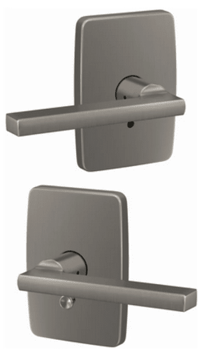 Schlage FC21LAT619GEE Custom Latitude Passage Sichtschutz Türhebel - Satin Nickel - Bild 1 von 2