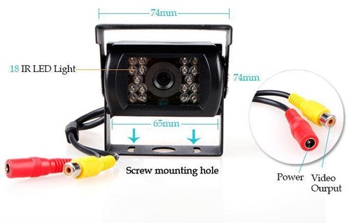 RV Caravan Trailer Truck IR Waterproof Rear View Backup Camera + 7" LCD Monitor - Picture 22 of 24