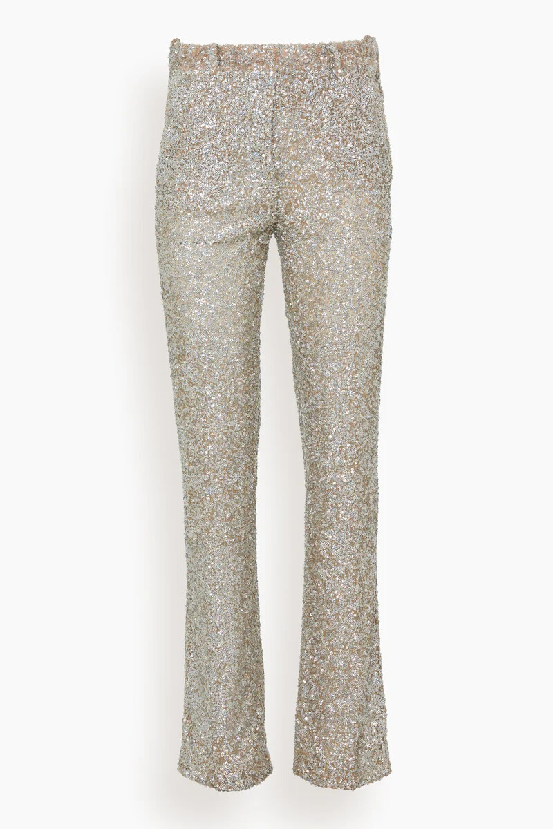 Nº21 Iridescent sequin Trousers/Pants Size 46 Women display picture 1