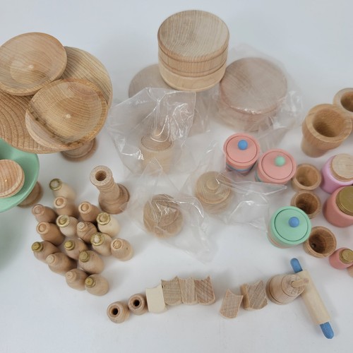 Lote de 80 piezas de miniaturas de colección para casa de muñecas cocina accesorios de madera latas botellas caja de sombra - Imagen 7 de 20