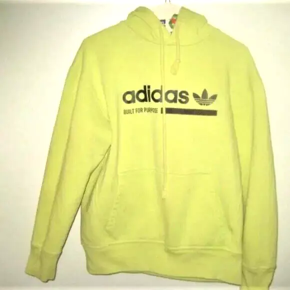 Frase Bienes Útil Womens Adidas Sweatshirt Hoodie Built For Purpose Size Medium Unisex Lime  Green | eBay