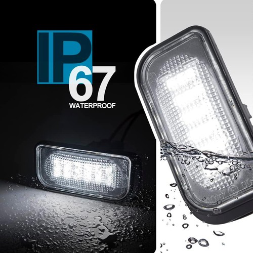 2Pcs LED License Number Plate Lights for Mercedes Benz W203 R230 A209 CLK W209 - Picture 4 of 7