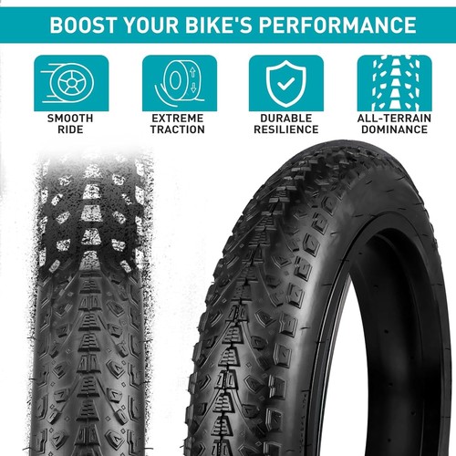 ZUKKA 2 Pack Fat Bike Tire,26 x 3.0-inch Electric Tricycle Fat Tire With 2 Tubes - Picture 4 of 6