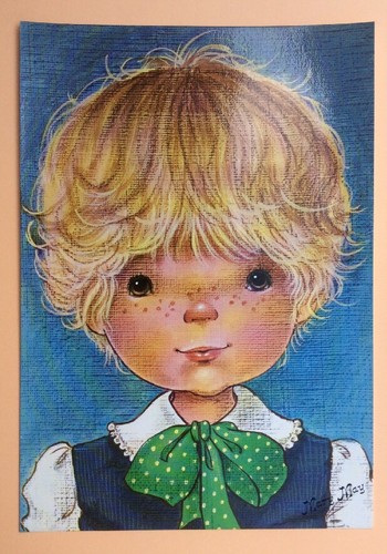 Dessin MARY MAY CHICO CHICA Format A4 21x30 cm Dibujo Caricaturas Postales - Picture 1 of 5