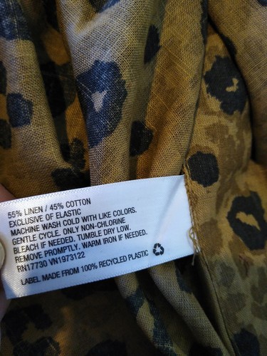 Ava & Viv Tank Sundress Womens Plus 2X Leopard Print Midi Sash Linen Cotton NEW - Picture 10 of 12