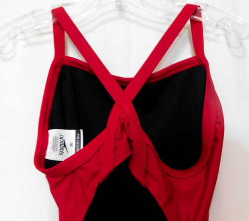 SPEEDO PowerFLEX Eco Flyback Costume da Bagno Competitivo 26 (XS) Rosso Pezzo Unico - Foto 7 di 7