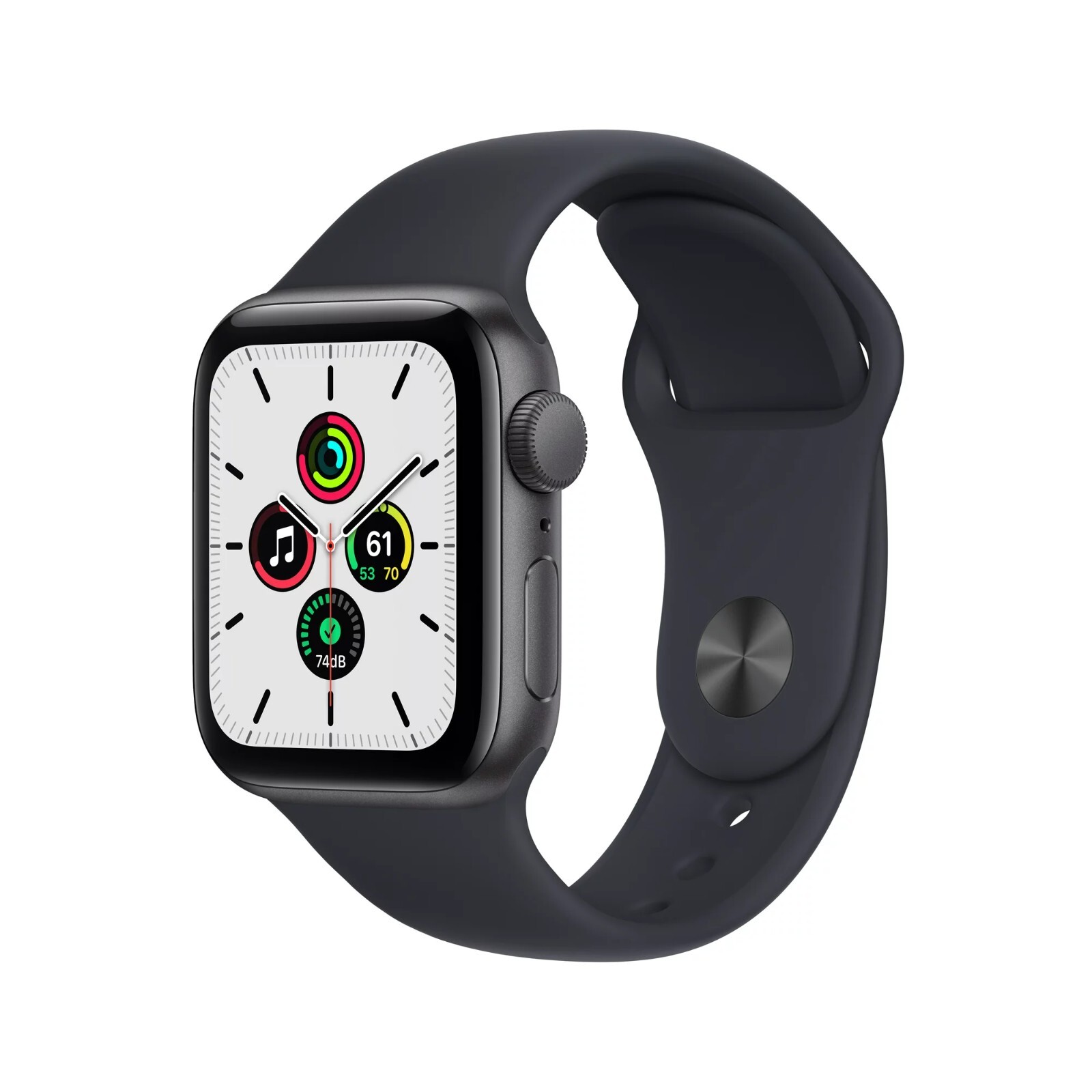 Apple Watch SE 1st Gen GPS 40mm Space Gray Aluminum Case Midnight Sport Band-image